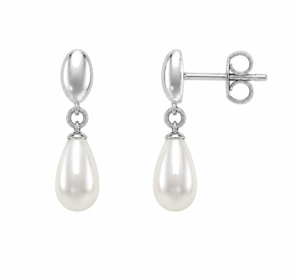 Серьги из серебра с жемчугом 